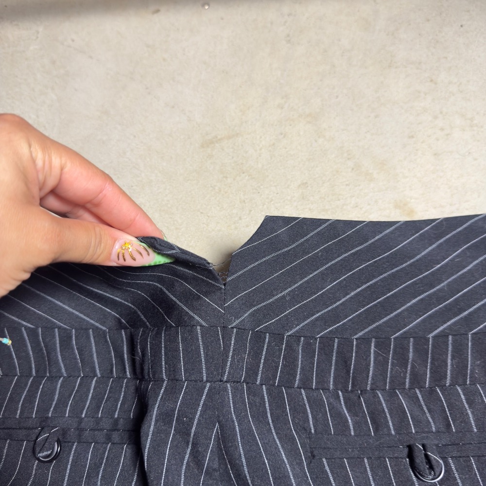 XOXO Vintage Y2K Pinstripe Low Rise Flare Dress Pants - Picture 11 of 11